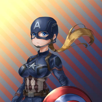 Captain America Girl's Version