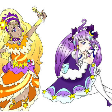 キュアセレーネとキュアソレイユ