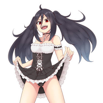 ギザ歯ツインテくせっ毛娘