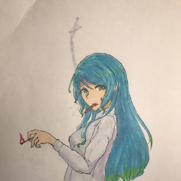 喫煙紗夜さん
