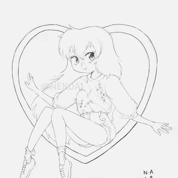 80's/90's inspired anime girl!