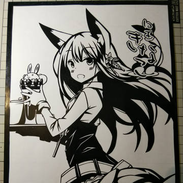ねねさんを切り絵で