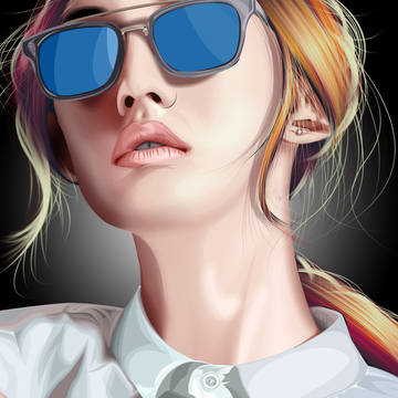 KOREA GIRL VEXEL ART