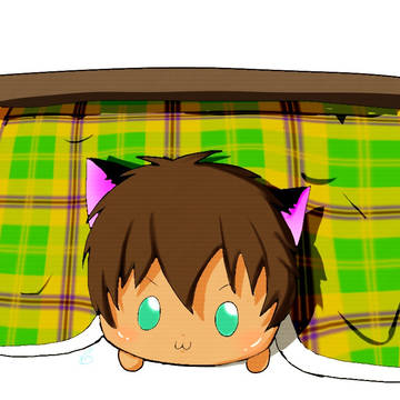 こたつと猫セシル