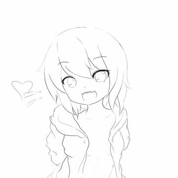 半裸幼女 ペン入れのみ