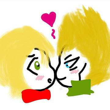 Cute kiss