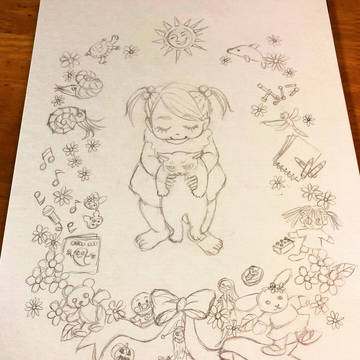 途中。下描き。
