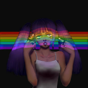 rainbow lollipop rings girl