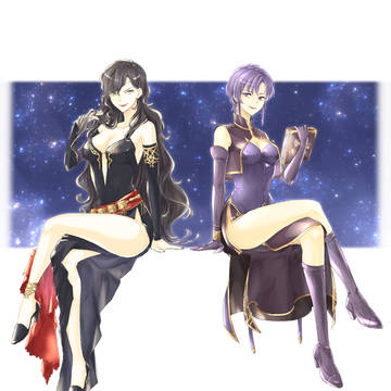黒い美女2人