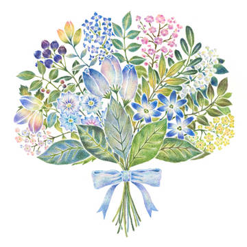 青色の花束 No. 2