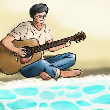 浜辺withギター