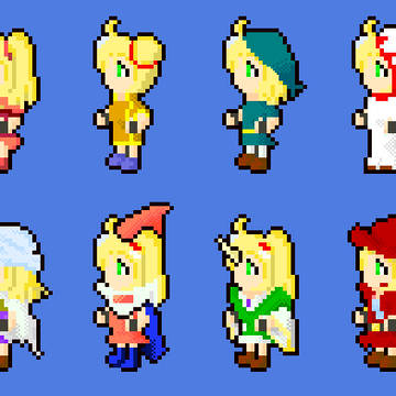 Vtuberファンアート　牡丹きぃFF5ジョブ化