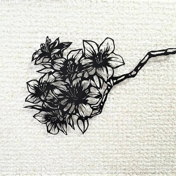 【切り絵59】ツツジ