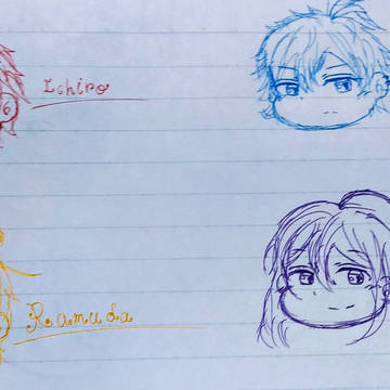 隙間時間で一発描き→ヒプマイキャラ