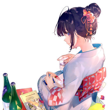 日本酒とお姉さん