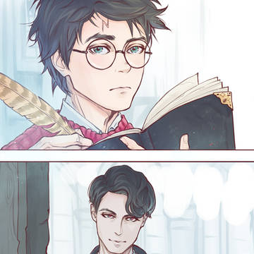 Harry Potter and Tom Riddle