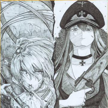 合作色紙 リーさん対Karさん