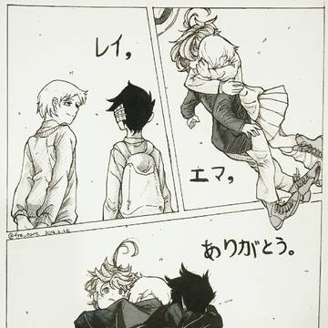 約束のネバーランド 同人漫画临摹