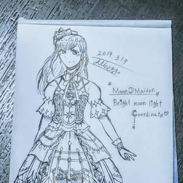 隙間時間で一発描き→ブライトムーンライトコーデ