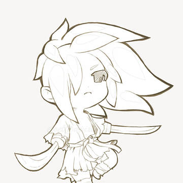 Hyakkimaru Chibi Sketch
