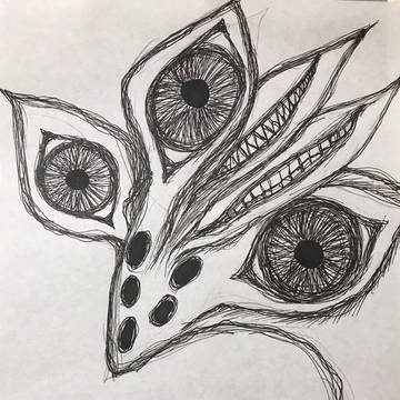 オリジナルモンスターの横顔＋開眼