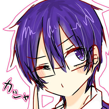 自撮りしてる鹿谷くん