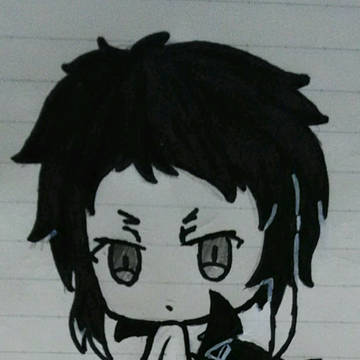 ガチャガチャで取ったやつがれくん（芥/川）ストラップを書いてみた