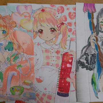 イラストレーターさんのイラスト塗ってみた