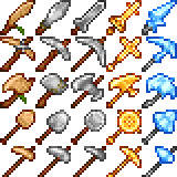 【Minecraft】武器・道具・防具のみ変更するリソースパック