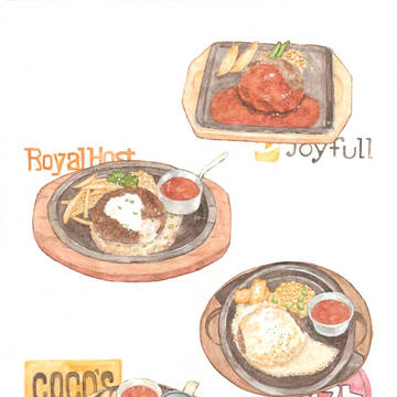 ファミレスのハンバーグ