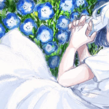小さな森の青
