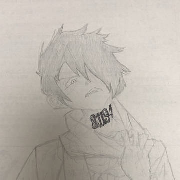 レイ     約束のネバーランド第6巻表紙模写