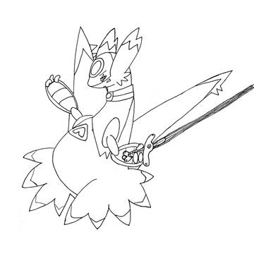 Laneos with his sword