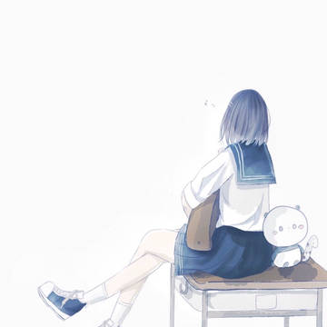 青い