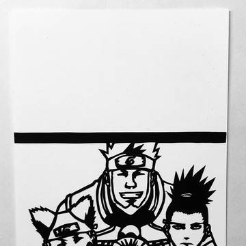 切り絵　猪鹿蝶アスマ