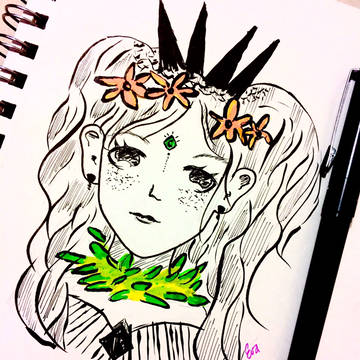 Drawing in class 🎧