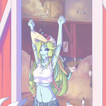 Floran on the farm