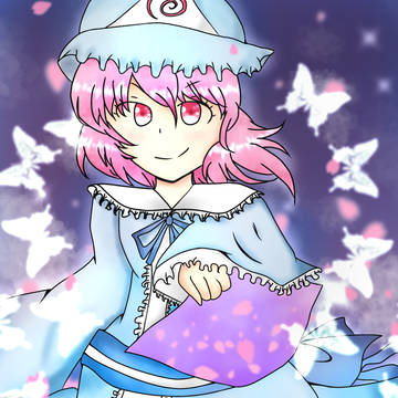 フォロワー様115人突破記念絵 幽々子様