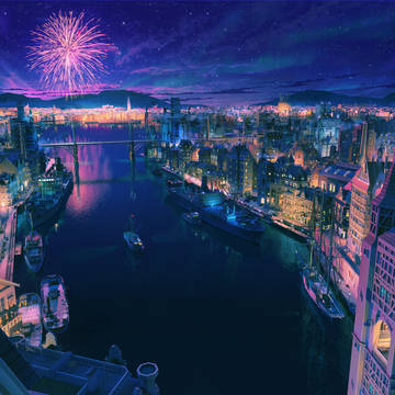 夜間港