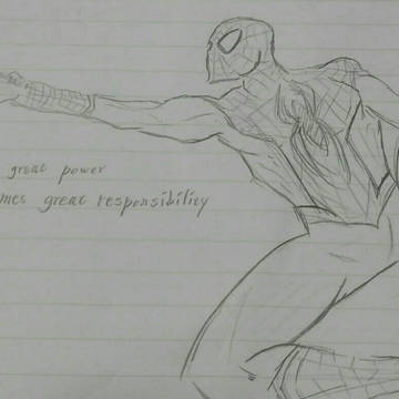 Spiderman  シャーペン落書き