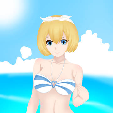 Violet swimming suit