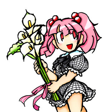 花束と少女
