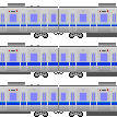 小田急新5000形電車（妄想青帯２種類付き）
