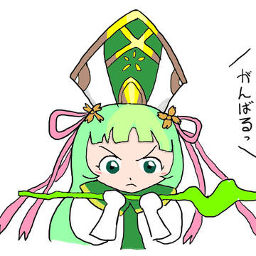 天道杯で気合いをいれるサクヤ