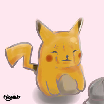 名探偵のピカチュウ落書き