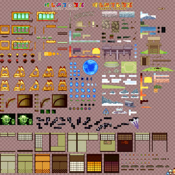 けもフレのドットアニメ用に作った背景アセット