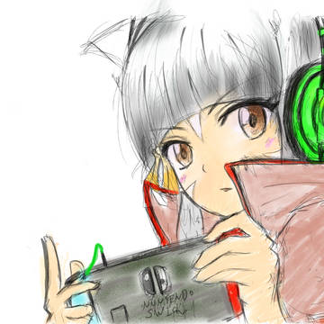 ニアちゃんゲーム中