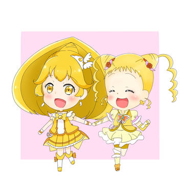 キュアピースとキュアレモネード