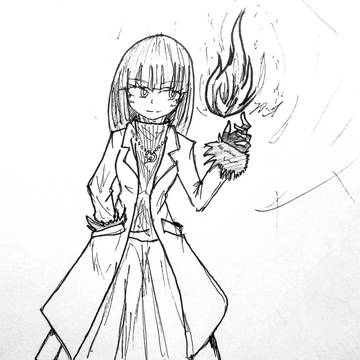 炎を操る女性。