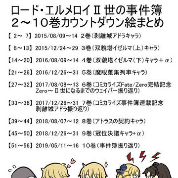 事件簿２～９巻カウントダウン絵まとめ